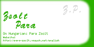 zsolt para business card